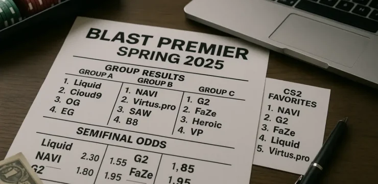 BLAST Premier Spring 2025: итоги групп, ставки на полуфинал и фавориты CS2